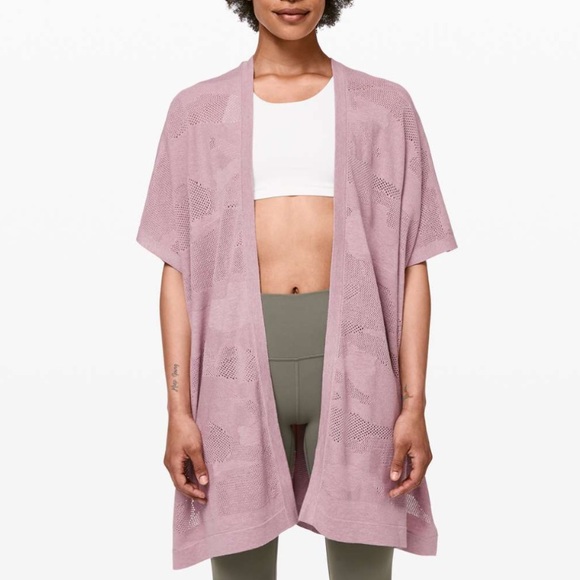 lululemon athletica Sweaters - LULULEMON Find Your Light Wrap in Heathered Vintage Mauve O/S
